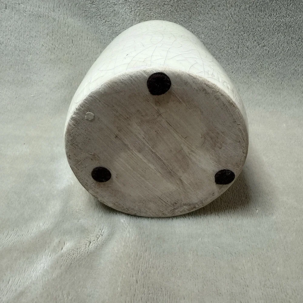 VTG Ceramic Butterfly Woodland Wildflower‎ Vase Planter Pottery Art Decor 6